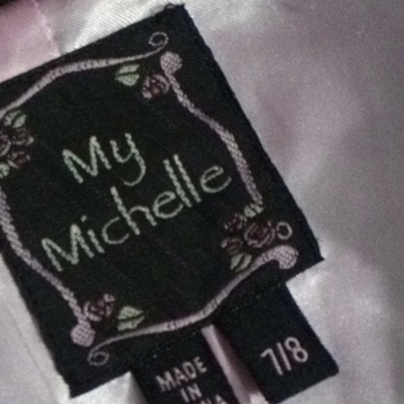 Vintage Brown & Pink Pinstripe Blazer and Skirt Set By My Michelle - Picture 5 of 6